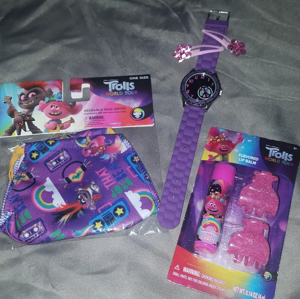 🌷3/$20🌷NWT 'Trolls World Tour' Accessory Bundle - Picture 1 of 4